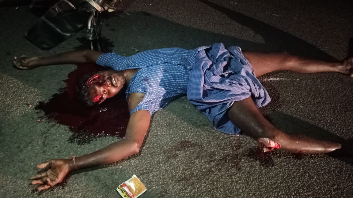 రోడ్డు ప్రమాదంలో ఒడ్డుపల్లి వాసి దుర్మరణం