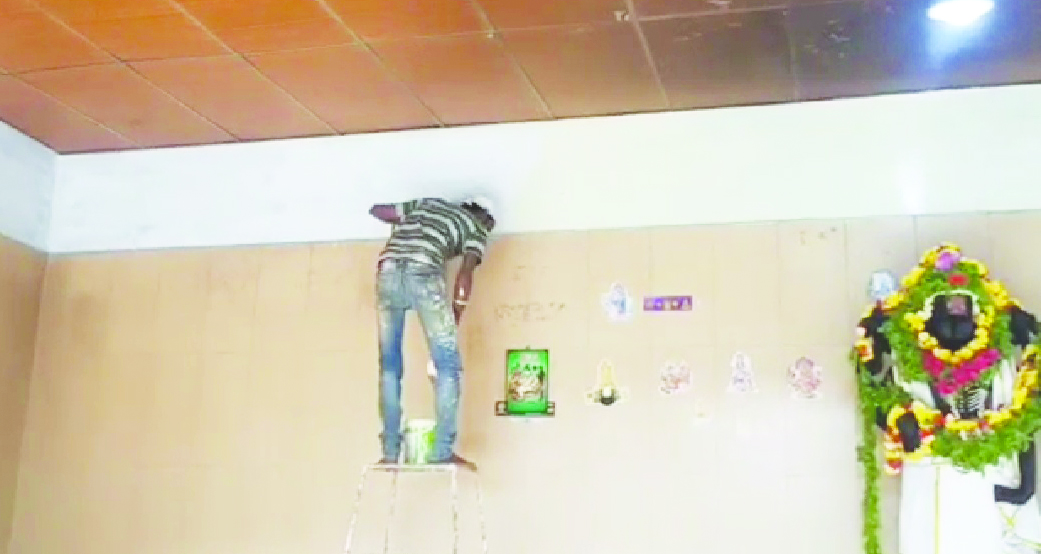 తిరుమలలో అఖండనామ సంకీర్తనకు సిద్ధమవుతున్న వేదిక ప్రాంగణం