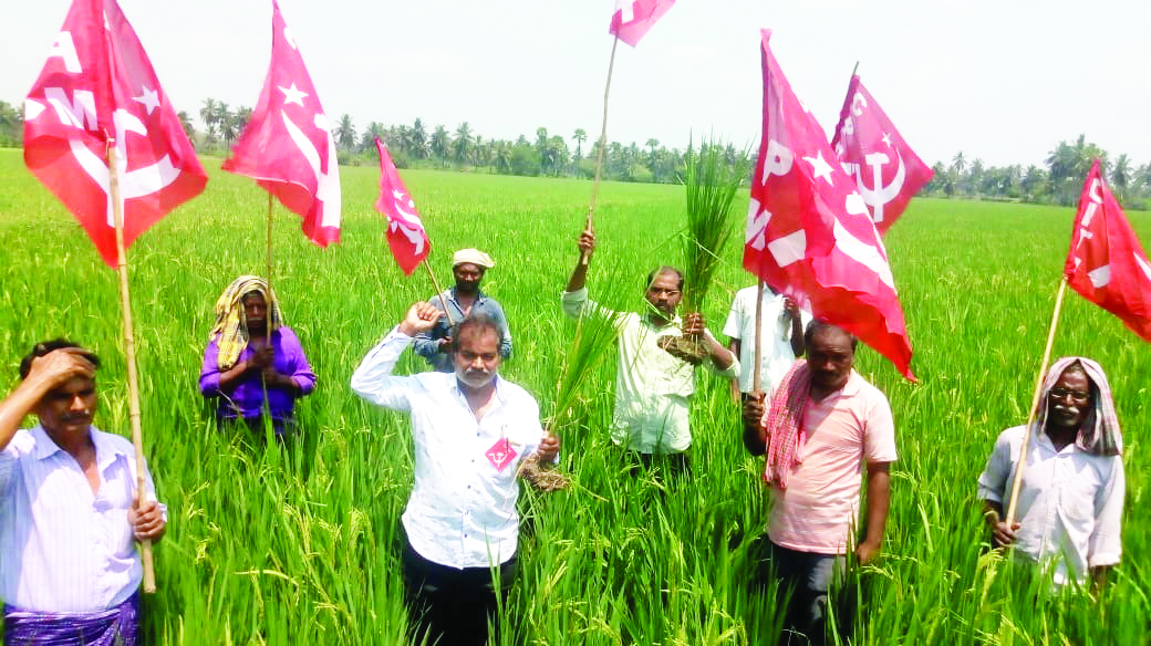 సాగునీరందించాలని సిపిఎం ధర్నా