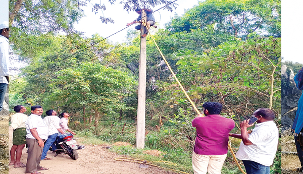 సరిచేసిన విద్యుత్‌ వైర్లు