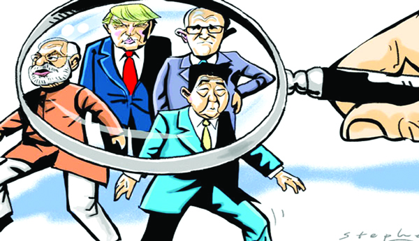 చతుర్ముఖ కూటమి కోరల్లో..