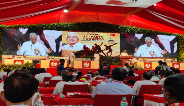మతోన్మాద శక్తులను ఓడించాలి :  సిపిఎం మహాసభల్లో సిపిఐ ప్రధాన క్యాదర్శి డి రాజా 