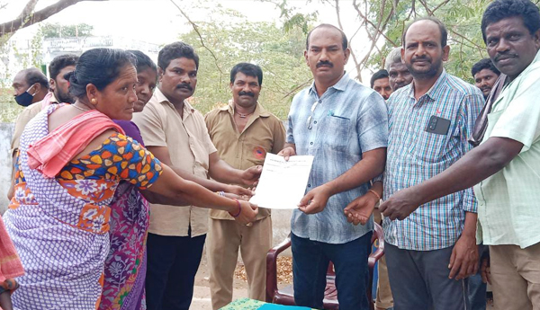 strike, municipal, workers, nandigama, protest, pending wages