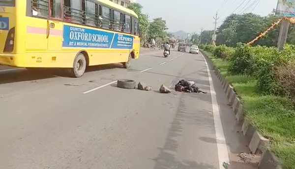 A, man, died, after, being, hit, by, a, lorry