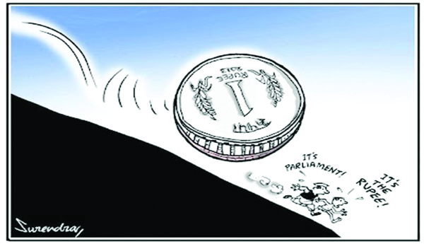 Fall, of, rupee