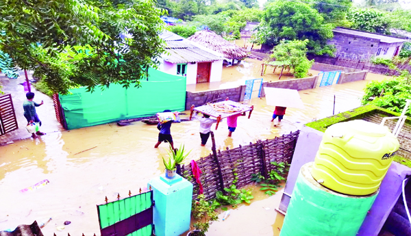 A, rising, flood