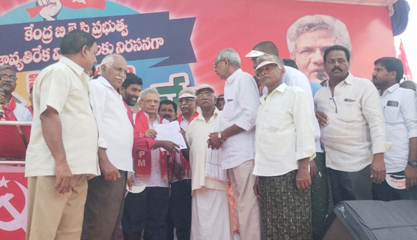 mylavaram farmers objections on railway line