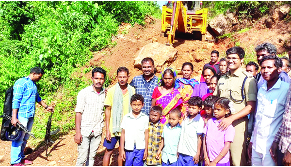 రహదారి నిర్మాణానికి ఎఎస్‌పి చొరవ