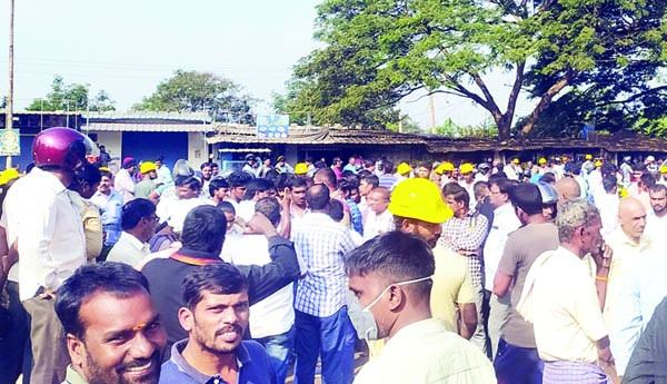 ఎన్‌టిపిసి ప్రమాద బాధితుడిని ఆదుకోవాలని ఆందోళన