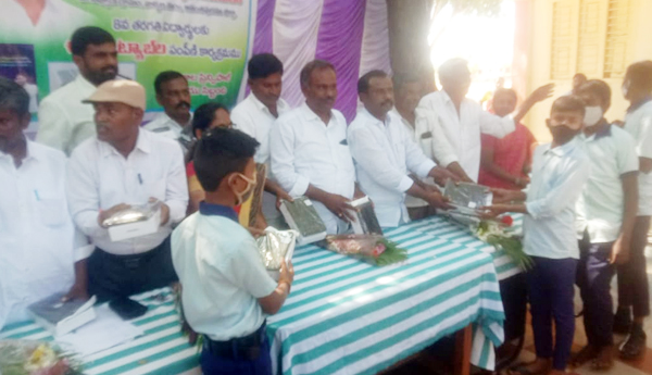 Distribution-of-Tabs-in-Pappuru-Gurukula-School