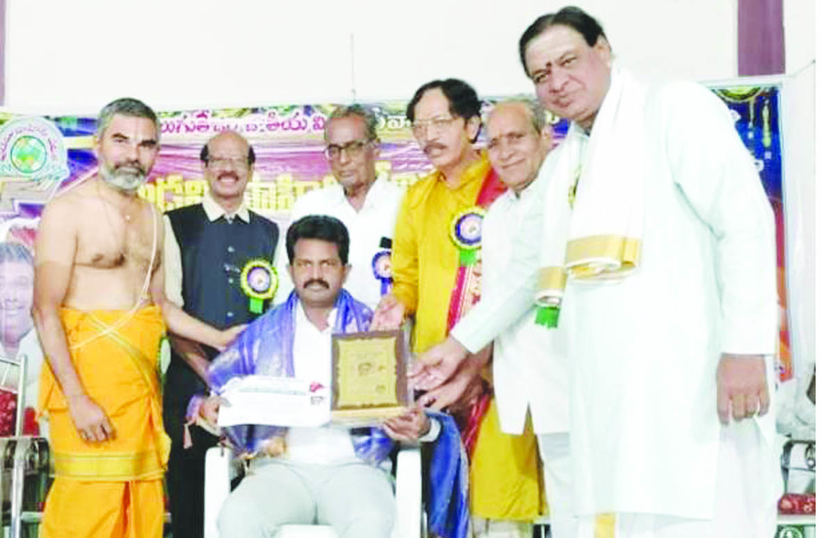 మద్దాల పెద్దిరాజుకు జాతీయ విశిష్ట సేవా పురస్కారం