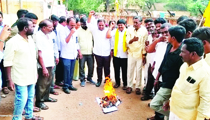 జిఒ నెంబర్‌ 1 ప్రతులు దగ్ధం