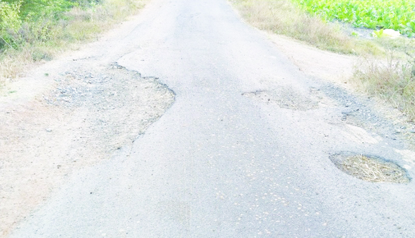 ఆ రోడ్డులో అడుగడుగునా గుంతలే