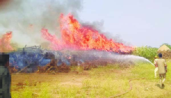 బొగ్గుల బట్టీలో అగ్ని ప్రమాదం