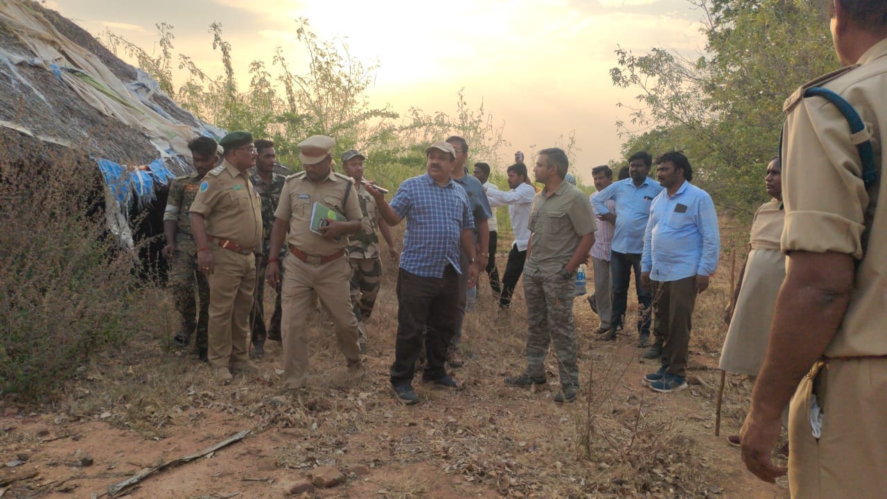 పులి కోసం గాలిస్తున్న ఫారెస్ట్‌ అధికారులు
