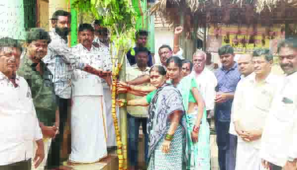 ఉపమాకలో ఘనంగా పందిరి రాట