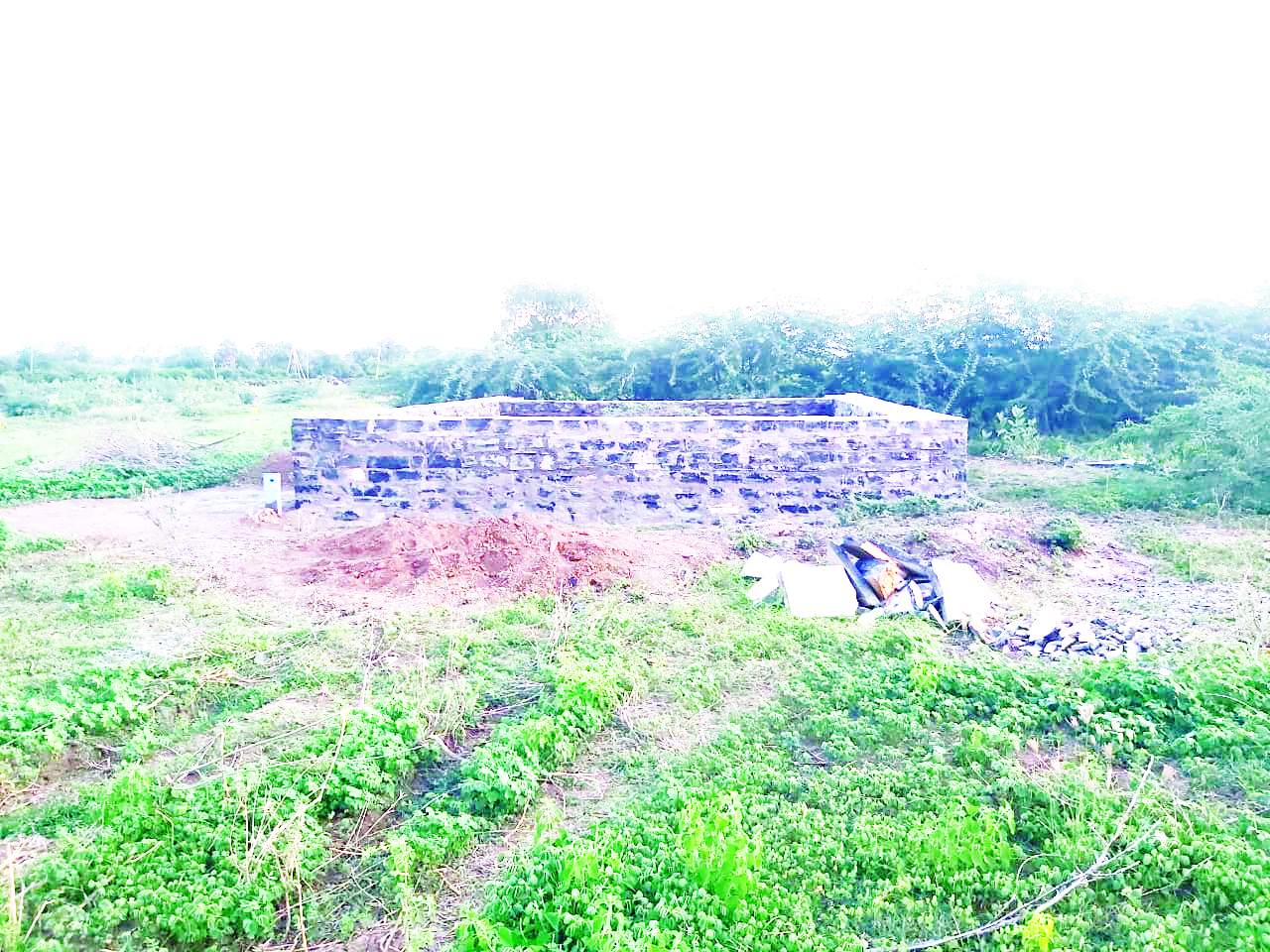 చాగలమర్రిలో పునాదికే పరిమితమైన జగనన్న కాలనీ