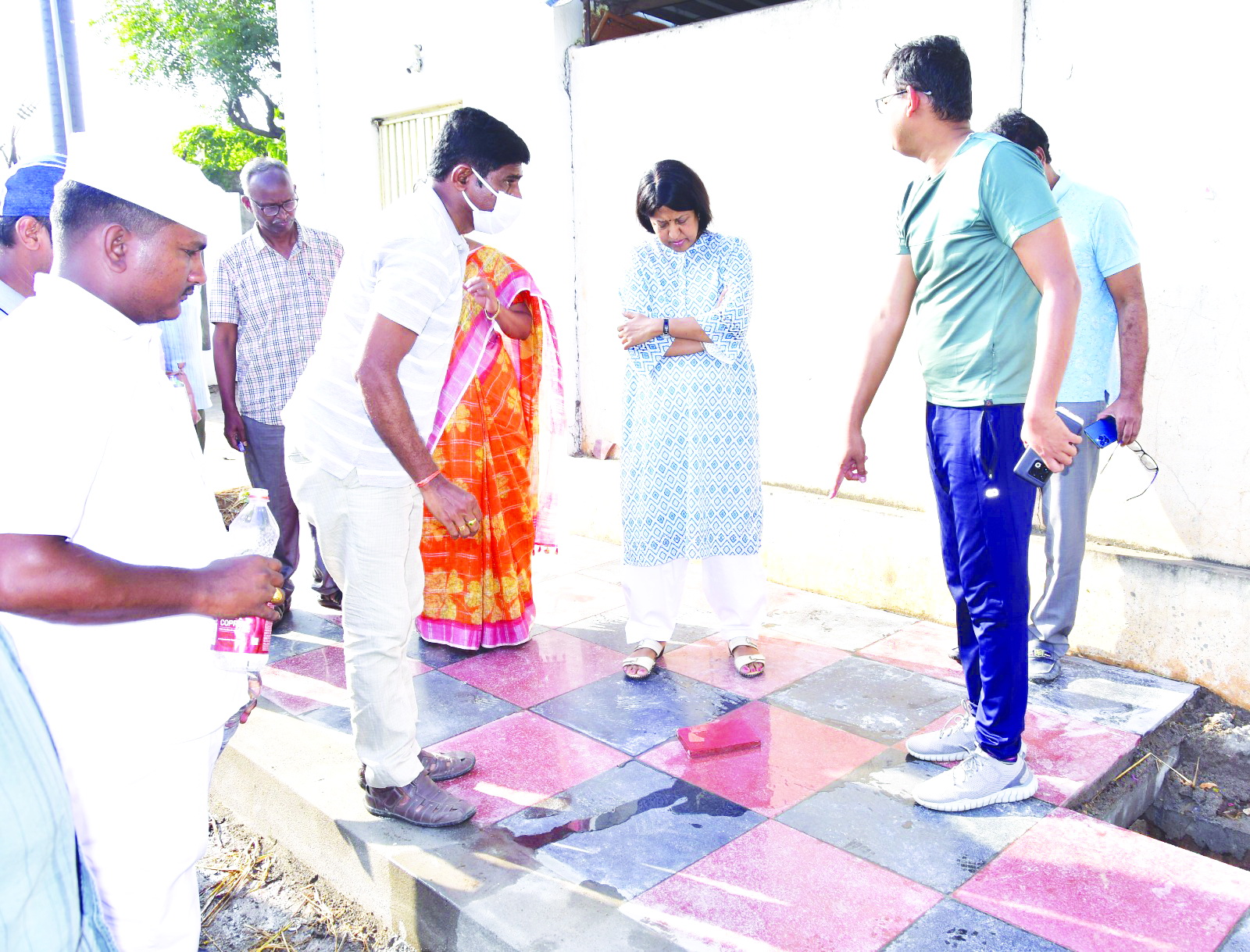 సుందరీకరణ పనుల పరిశీలన