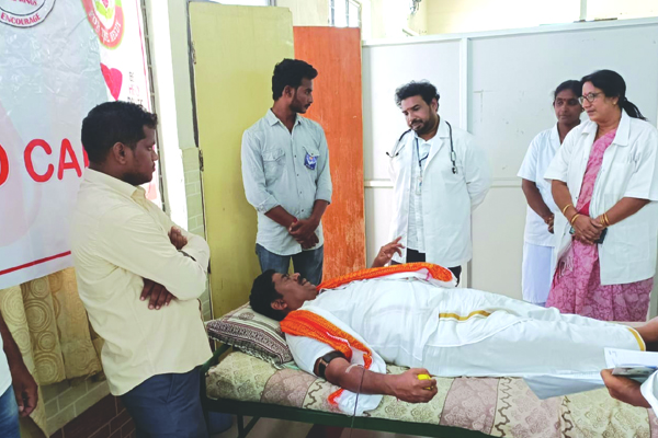 దేవస్థానం ఆసుపత్రిలో రక్తదాన శిబిరం