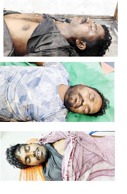 ఊపిరి ఆడక మృతిచెందిన కార్మికులు ఆనంద్‌, రవి, శివ