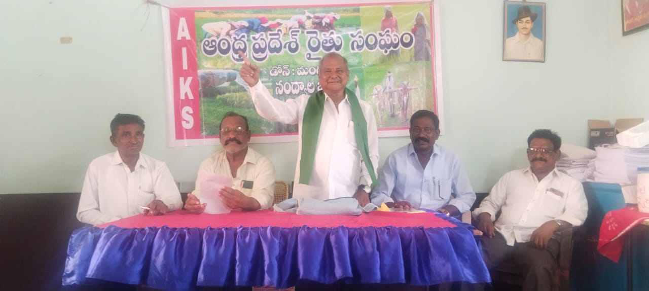 మాట్లాడుతున్న రైతు సంఘం జిల్లా ఉపాధ్యక్షులు లంక సుబ్బారాయుడు