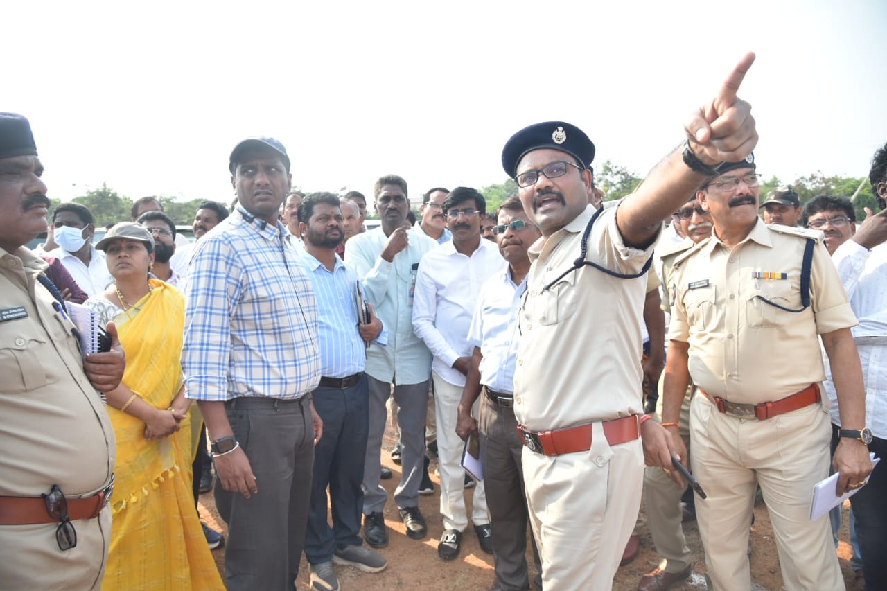 సిఎం పర్యటన ఏర్పాట్లు పరిశీలన