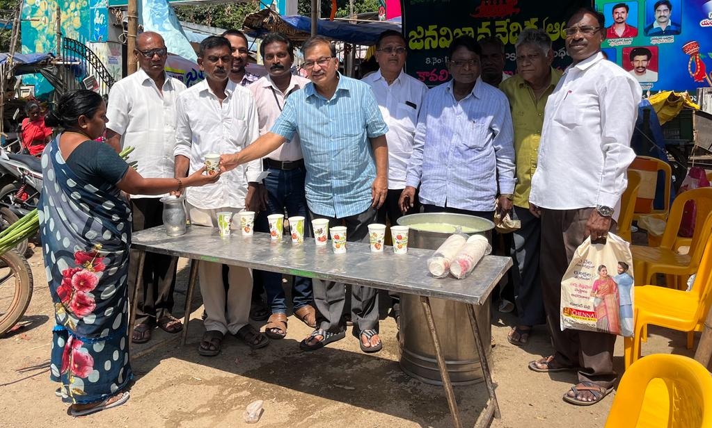 జెవివి ఆధ్వర్యంలో మజ్జిగ పంపిణీ