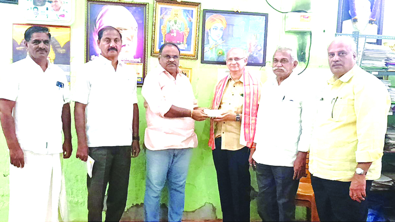 దేవాలయానికి విరాళం