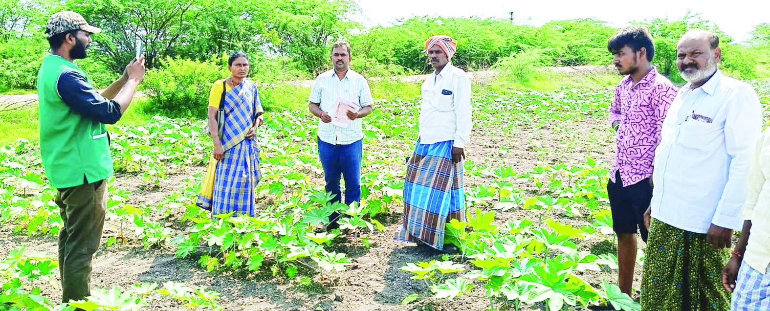 ఈ-క్రాప్‌ నమోదును పరిశీలిస్తున్న ఎడిఎ సునీత