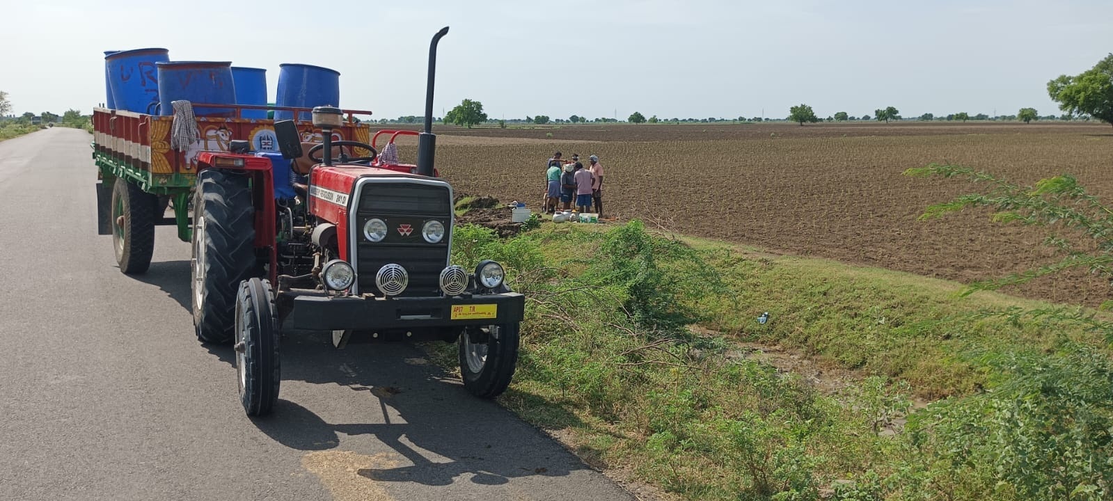 పీపాల లెక్కన కొని మొక్కలకు