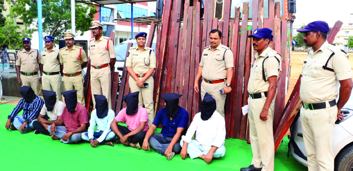 ఏడుగురు ఎర్రచందన స్మగ్లర్లు అరెస్ట్‌