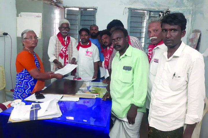 వలేటివారిపాలెంలో సిపిఎం ధర్నా