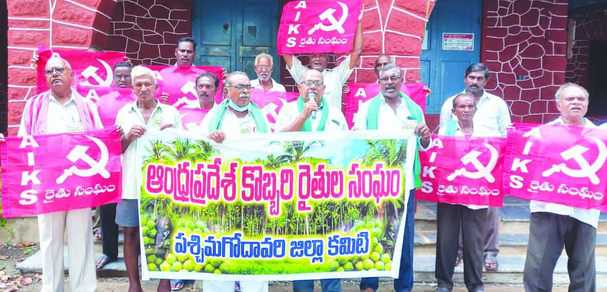 కొబ్బరి రైతుల సమస్యలు పరిష్కరించాలి