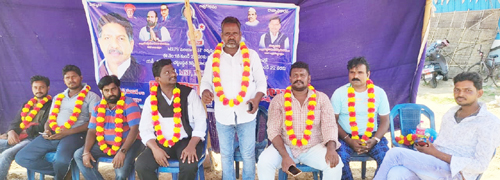 దీక్షా శిబిరంలో ఎమ్మార్పీఎస్ నాయకులు లక్మినరసయ్య