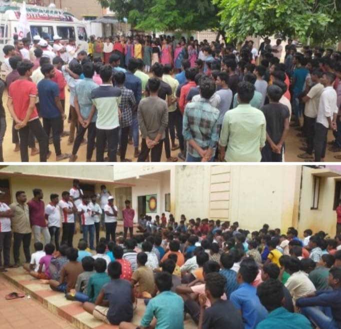హాస్టళ్లలో ఎస్‌ఎఫ్‌ఐ, డివైఎఫ్‌ఐ సందర్శన