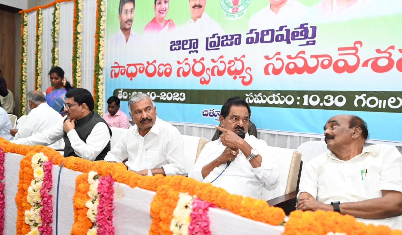 జిల్లా పరిషత్‌ సర్వసభ్య సమావేశంలో మాట్లాడుతున్న డిప్యూటీ సిఎం