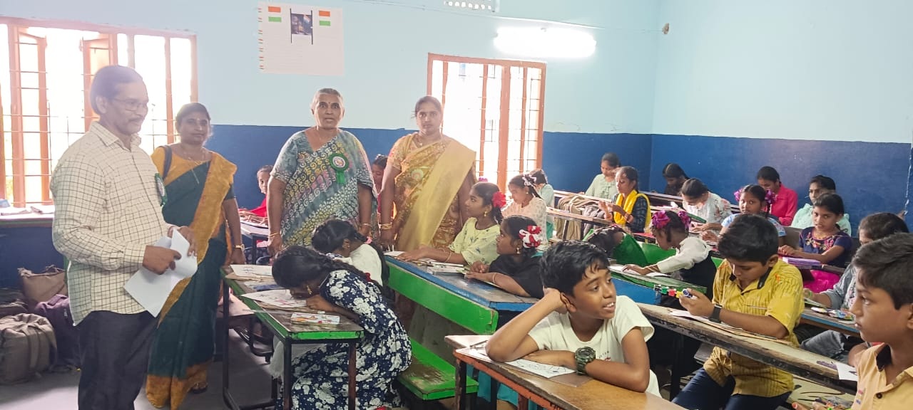 చిత్రలేఖనం పోటీలకు ఉత్సాహంగా..