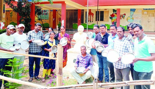 ఎస్‌ఎస్‌ఎ ఔట్‌సోర్సింగ్‌ ఉపాధ్యాయుల నిరసన