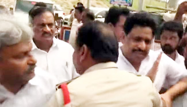 Tension-at-CM-Jagans-house-TDP-leaders-arrested